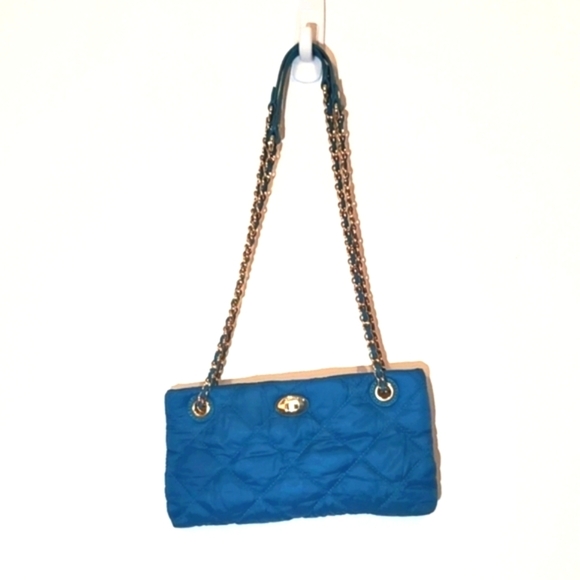 Vintage Crossbody DKNY Quilted Chain Clutch Baguette - Picture 2 of 12